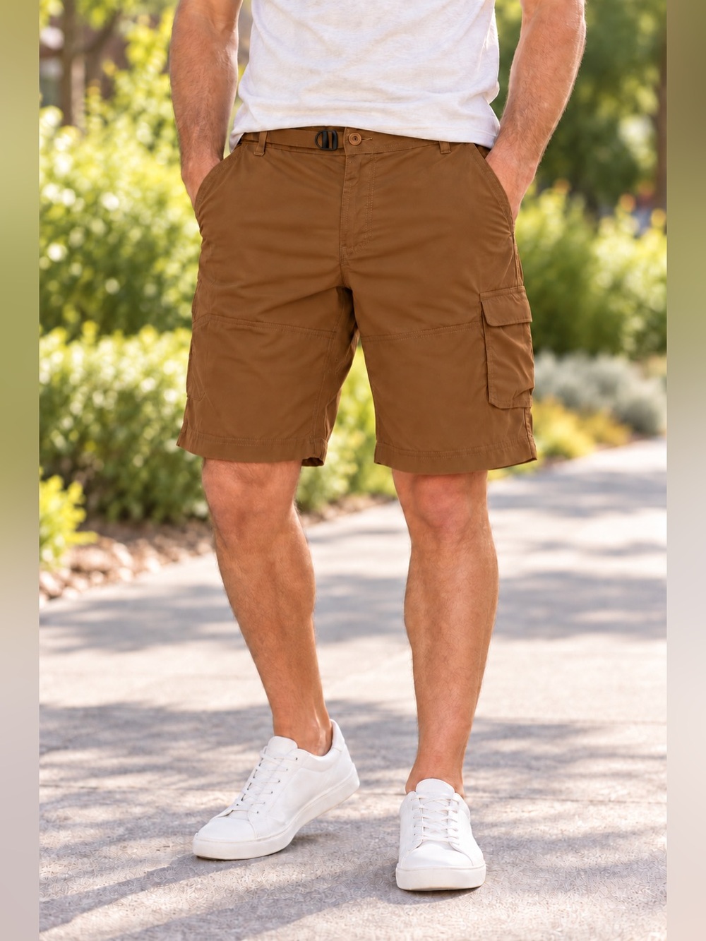 Prana Men’s Zion II ReZion Brown Cargo Hiking Shorts, Standard Fit, 40 / 10